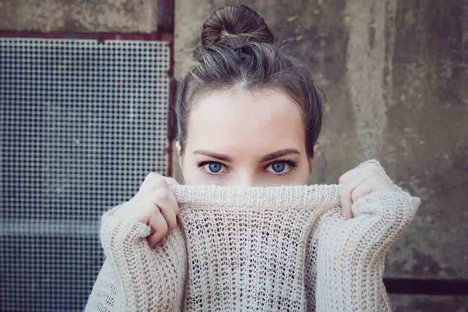 A photo of a Russian woman in a sweater